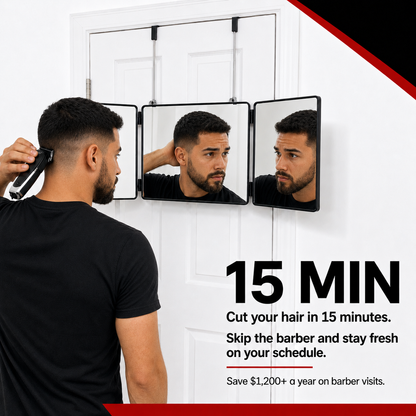 Self-Cut System 3.0 LED Mirror – DIY Grooming Kit