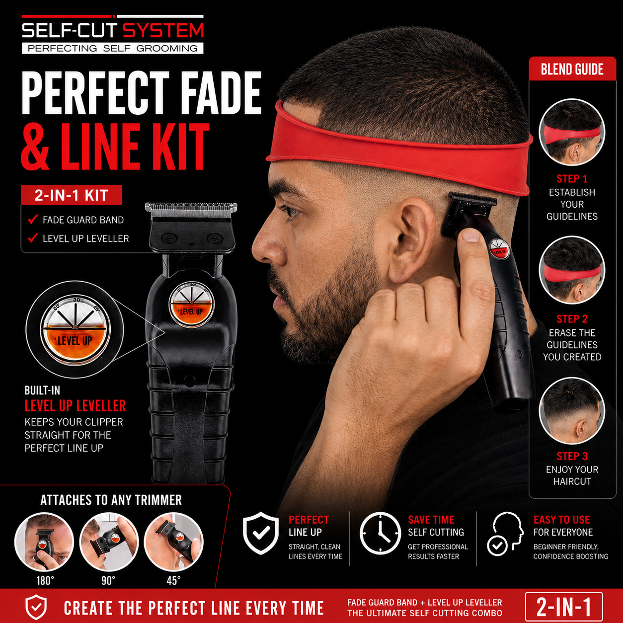 Self-Cut System 3.0 LED Mirror – DIY Grooming Kit