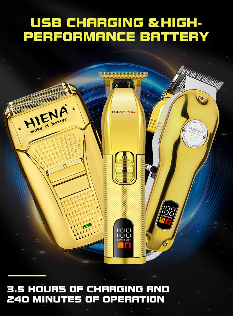 Professional Men's Hair Clipper - Gold Edition